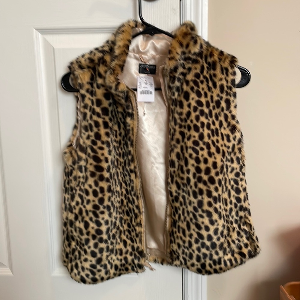 J Crew Crewcuts Faux Fur Vest- Leopard